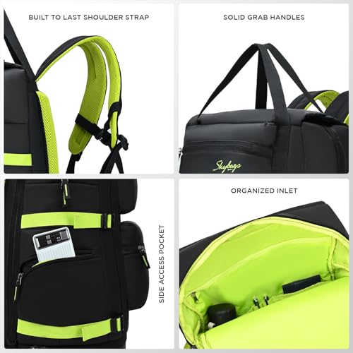 Skybags Ridge V2 45L Weekender Backpack | Premium Polyester | 17-Inch Laptop & Shoe Compartment | Front Access Pockets with Raincover | Travel, Casual & Outdoor Backpack for Men & Women (Black) - Goyalsons ShopMax