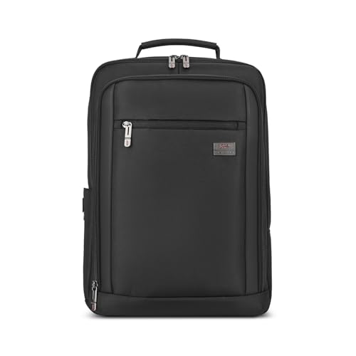 VIP VOGUE 17 Inch Compatible Laptop Backpack 27L + 5L Expandable | Water-Resistant with 3 Compartments | Padded Laptop Sleeve, Side Bottle Pocket | Office & Travel Backpack for Men & Women (Black) - Goyalsons ShopMax
