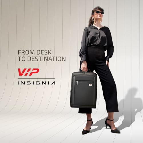 VIP VOGUE 17 Inch Compatible Laptop Backpack 27L + 5L Expandable | Water-Resistant with 3 Compartments | Padded Laptop Sleeve, Side Bottle Pocket | Office & Travel Backpack for Men & Women (Black) - Goyalsons ShopMax
