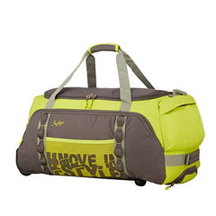 Skybags Polyester Solid Pattern Hustle Dft 55 (Green, Small, Wheel Duffle)