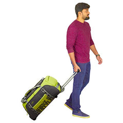 Skybags Polyester Solid Pattern Hustle Dft 55 (Green, Small, Wheel Duffle)