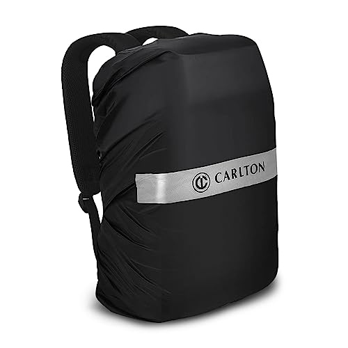 CARLTON Laptop Backpack 20L With Rain Cover, Pockets for Hard drive, Passport Pocket & Air Cushion System | Midnight Black | Dorset 03 - Goyalsons ShopMax