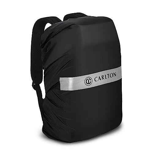 CARLTON Laptop Backpack 22L With Rain Cover, Pockets for Hard drive, Passport Pocket & Air Cushion System |Midnight Black | Dorset 04 - Goyalsons ShopMax