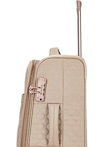 Caprese Alexandria 58 Cms Polyester Softsided Cabin Luggage (Blush) - Goyalsons ShopMax