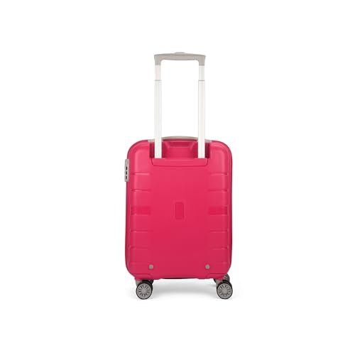 Aristocrat Plastic Shield 8 Spinner Wheel Hard Trolley Bag 67 360 Coral, Medium