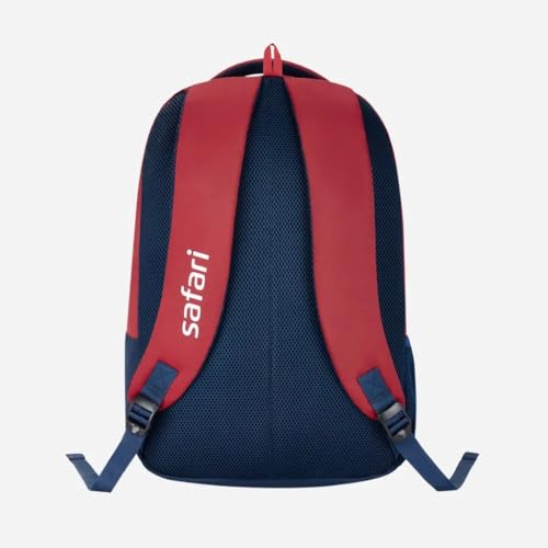 Safari Velocity 16 Casual Backpack, 2 Compartments with Side and Front Pocket, Padded Back & Shoulders, 32L, (Red) - Goyalsons ShopMax