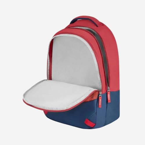 Safari Velocity 16 Casual Backpack, 2 Compartments with Side and Front Pocket, Padded Back & Shoulders, 32L, (Red) - Goyalsons ShopMax