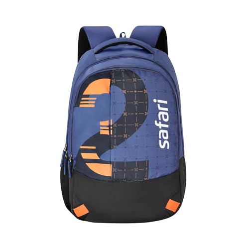 Safari Velocity 16 Casual Backpack, 2 Compartments with Side and Front Pocket, Padded Back & Shoulders, 32L, (Blue) - Goyalsons ShopMax