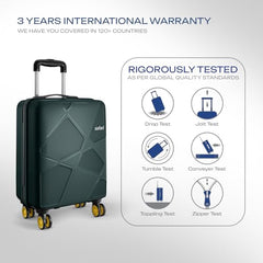 Safari Cabin Polypropylene Spinner Pentagon Pro 8 Wheels 55Cm Trolley Bag Hard Case, 360º Wheeling Carry-On Luggage for Men & Women, Travel Bag, Suitcase for Travel, Dusk Green - Goyalsons ShopMax