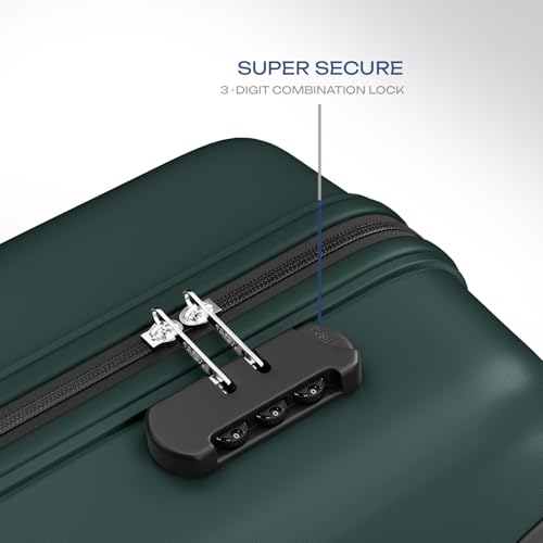Safari Cabin Polypropylene Spinner Pentagon Pro 8 Wheels 55Cm Trolley Bag Hard Case, 360º Wheeling Carry-On Luggage for Men & Women, Travel Bag, Suitcase for Travel, Dusk Green - Goyalsons ShopMax