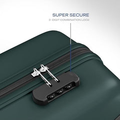 Safari Cabin Polypropylene Spinner Pentagon Pro 8 Wheels 55Cm Trolley Bag Hard Case, 360º Wheeling Carry-On Luggage for Men & Women, Travel Bag, Suitcase for Travel, Dusk Green - Goyalsons ShopMax
