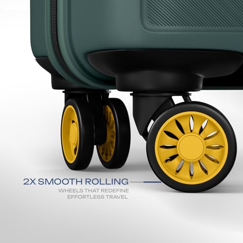 Safari Cabin Polypropylene Spinner Pentagon Pro 8 Wheels 55Cm Trolley Bag Hard Case, 360º Wheeling Carry-On Luggage for Men & Women, Travel Bag, Suitcase for Travel, Dusk Green - Goyalsons ShopMax