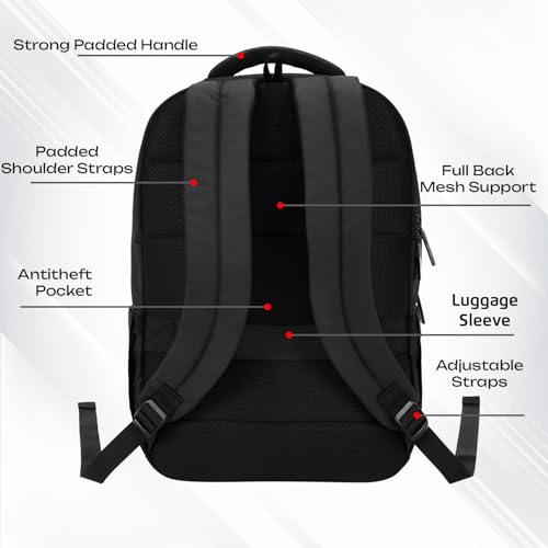 Safari Smart Plus 2 30L Formal Business Laptop Backpack Bag for Man & Women, Ideal for Office Use for men/School/College Boys and Girls, 2 Compartment, Antitheft pocket, Trolley Sleeve & Organizer