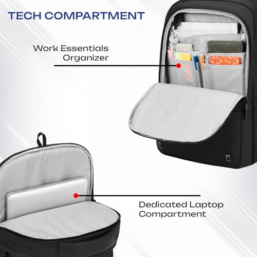 Safari Smart Plus 2 30L Formal Business Laptop Backpack Bag for Man & Women, Ideal for Office Use for men/School/College Boys and Girls, 2 Compartment, Antitheft pocket, Trolley Sleeve & Organizer
