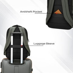 Safari Smart Plus 2 30L Formal Business Laptop Backpack Bag for Man & Women, Ideal for Office Use for men/School/College Boys and Girls, 2 Compartment, Antitheft pocket, Trolley Sleeve & Organizer