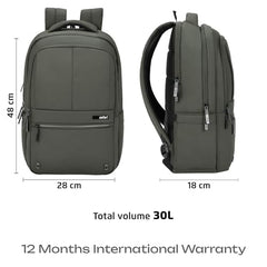 Safari Smart Plus 2 30L Formal Business Laptop Backpack Bag for Man & Women, Ideal for Office Use for men/School/College Boys and Girls, 2 Compartment, Antitheft pocket, Trolley Sleeve & Organizer