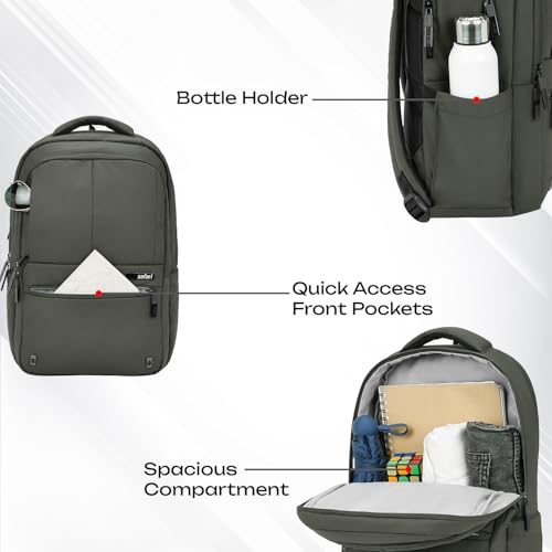 Safari Smart Plus 2 30L Formal Business Laptop Backpack Bag for Man & Women, Ideal for Office Use for men/School/College Boys and Girls, 2 Compartment, Antitheft pocket, Trolley Sleeve & Organizer