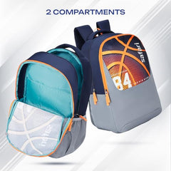 Safari Alpha 32L School bag for Boys and Girls, Office use/travel bag for man & women, Casual 2 Compartment Printed Large Men's Backpack Bags with Organizer, File holder, Color - Navy Blue