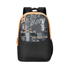 Safari Alpha 32L School bag for Boys and Girls, Office use/travel bag for man & women, Casual 2 Compartment Printed Large Men's Backpack Bags with Organizer, File holder, Color - Black