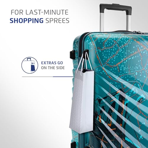 Safari Select Brooklyn 66 Cms Check-in Trolley Bag Hard Case Polycarbonate 8 Wheels with 360 Degree Rotation, Recessed TSA Lock, Anti-Theft Zipper, Trolley Bags for Travel, Suitcase for Travel, Teal - Goyalsons ShopMax