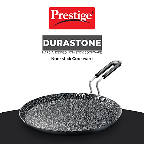 Prestige Durastone Hard Anodised 6 Layer Non-Stick Omni Tawa, 27 cm (Black) - Goyalsons ShopMax
