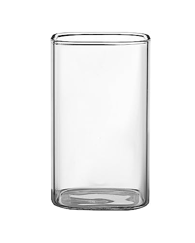 CELLO Roma Square Glass Tumblers | Borosilicate Glass | Water or Juice Glass | Set of 6 | 330ml | Clear