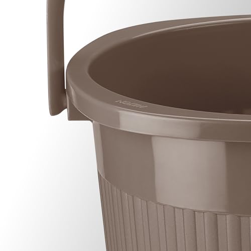 Milton Ritz 20 Plastic Bucket with Handle, 18 litres, Biskit | Home | Bathing | Storage | Bathroom | Multipurpose | Easy to Carry