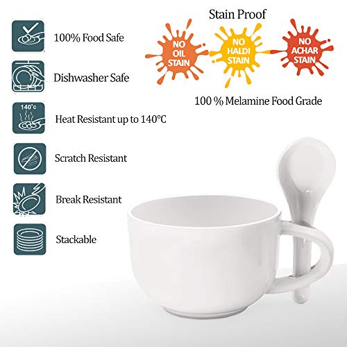 Milton Yummy Melamine Soup Set, White