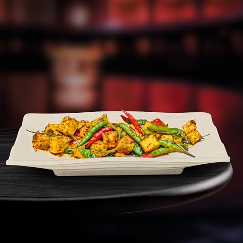 Milton Streak Melamine Platter, 1 Piece, 8.50", Terrosoivory | Easy to Clean | Long Lasting | Snacks Platter - Goyalsons ShopMax