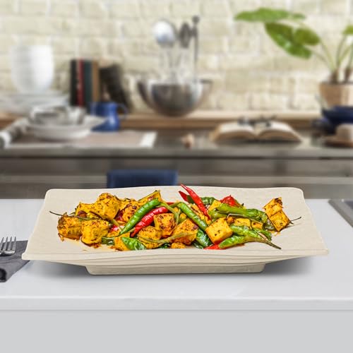 Milton Streak Melamine Platter, 1 Piece, 8.50", Terrosoivory | Easy to Clean | Long Lasting | Snacks Platter - Goyalsons ShopMax