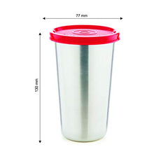 SignoraWare stainless steel pink tumbler with lid, portable and airtight, ideal for hiking, travel, gym, office, outdoors, 420ml capacity.