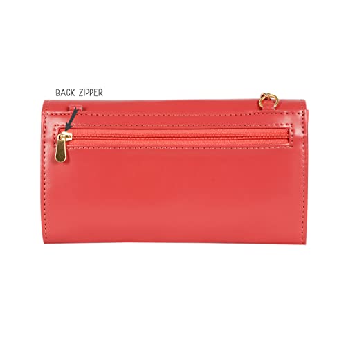 Baggit Women Pink Wallet Large Size | Ladies Stylish Sling Purse Bag | Credit Card Money Holder