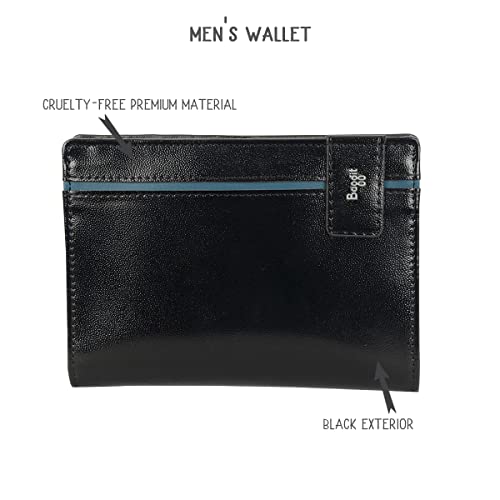 Baggit Men Black Wallet Medium Size | Men Stylish Purse Bag | Credit Card Money Holder