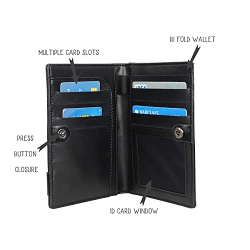 Baggit Men Black Wallet Medium Size | Men Stylish Purse Bag | Credit Card Money Holder