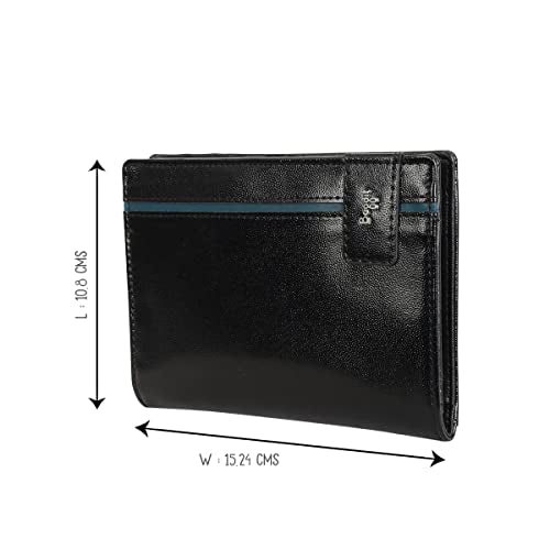 Baggit Men Black Wallet Medium Size | Men Stylish Purse Bag | Credit Card Money Holder