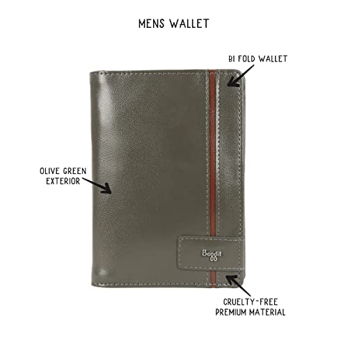 Baggit Men Green Wallet Medium Size | Men Stylish Purse Bag | Credit Card Money Holder