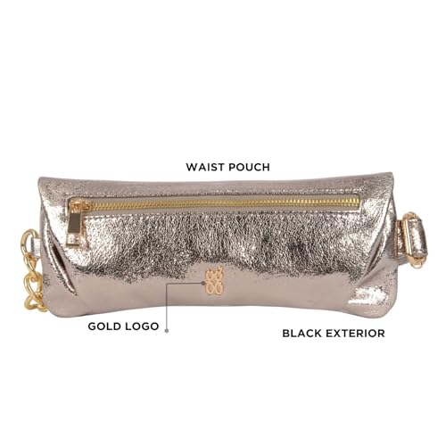 Baggit Women's Beetles XXXS Waist Pouch | Ladies Stylish Casual Purse Bag | Faux Leather | 6-Month Warranty | Cruelty-Free Material | Made in India