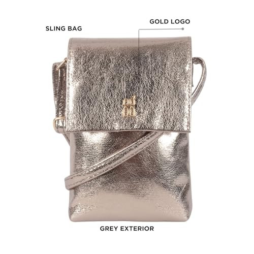 Baggit Women's Tipsey XXXS Sling Bag | Ladies Stylish Casual Purse Bag | Faux Leather | 6-Month Warranty | Cruelty-Free Material | Made in India