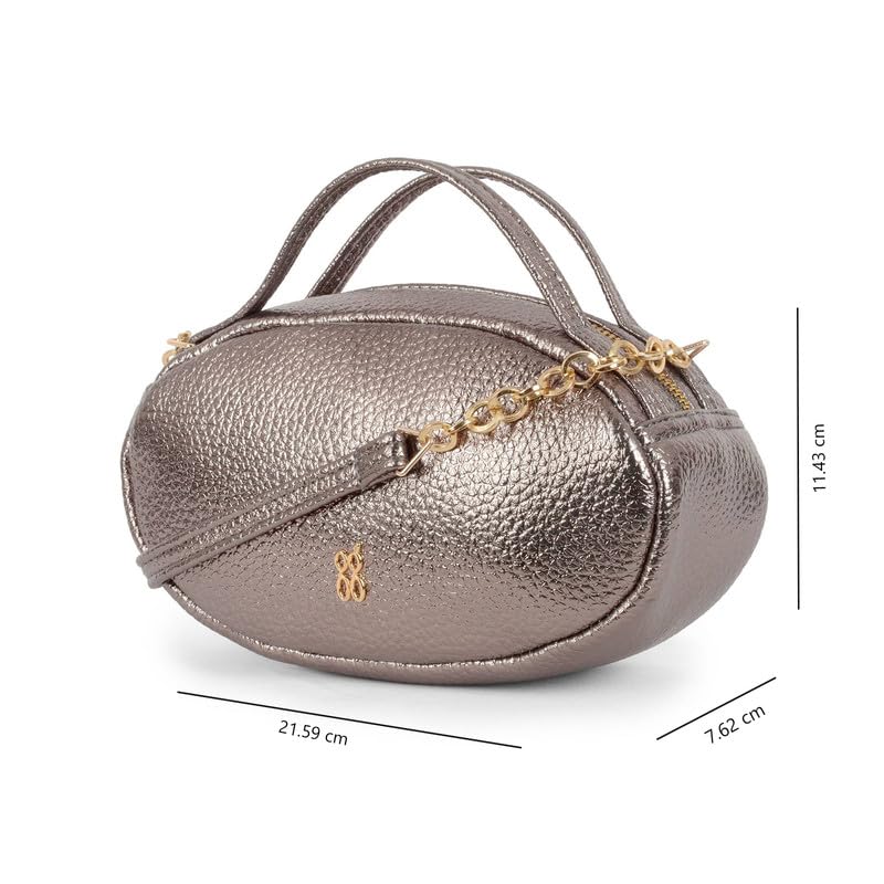 Baggit Women's Shimmer Solid Metallic Satchel Bag | Ladies Purse Handbag | Stylish Shoulder Bag | Stylish Crossbody Bags For Women|Gift for Women