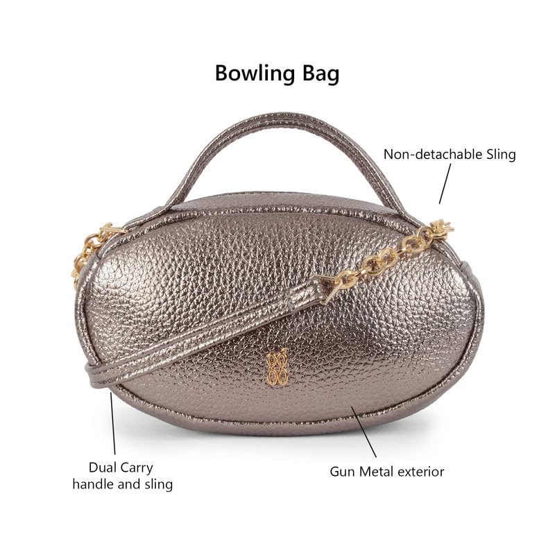 Baggit Women's Shimmer Solid Metallic Satchel Bag | Ladies Purse Handbag | Stylish Shoulder Bag | Stylish Crossbody Bags For Women|Gift for Women