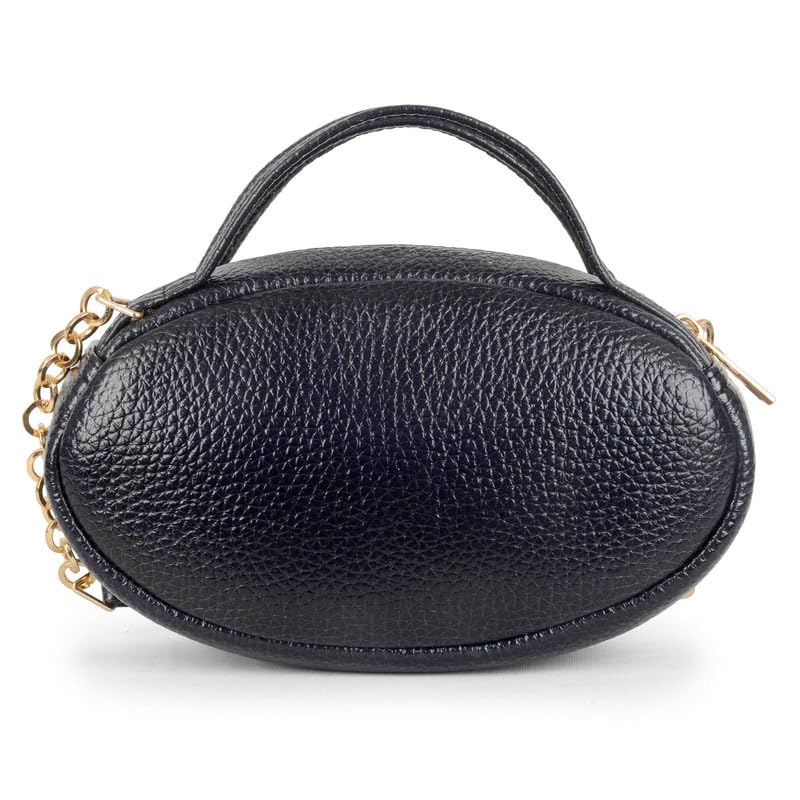 Baggit Women's Stylish Textured Blue Satchel Bag For Women | Ladies Purse Handbag | Stylish Shoulder Bag | Stylish Crossbody Bags For Women | Dual Carry Sling Bag (Dark Blue)