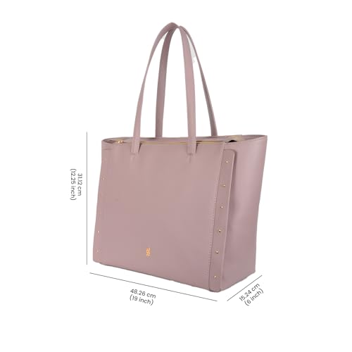 Baggit Studed Purple Large Tote Bag