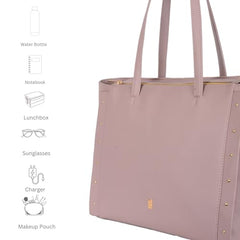 Baggit Studed Purple Large Tote Bag