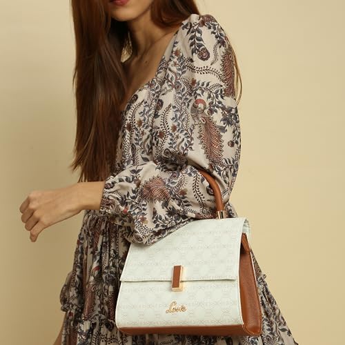 Lavie Women's Monoprint Gypsy Flap Satchel Bag | Satchel Handbag for Work | Ladies Purse | Stylish Shoulder Bag | Gift for Women - Goyalsons ShopMax