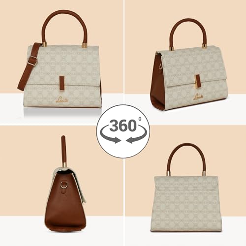 Lavie Women's Monoprint Gypsy Flap Satchel Bag | Satchel Handbag for Work | Ladies Purse | Stylish Shoulder Bag | Gift for Women - Goyalsons ShopMax