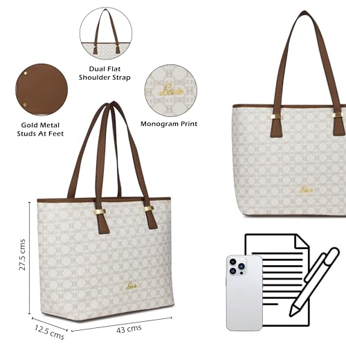 Lavie Women's Mono Sherry Tote Handbag | Tote Bag for Work | Ladies Purse | Stylish Shoulder Bag | Gift for Women - Goyalsons ShopMax