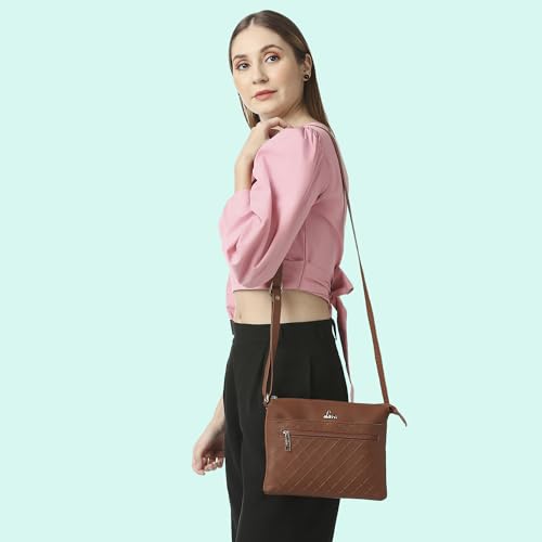 Lavie Women’s Slim Top Zip Sling Bag | Ladies Purse Handbag