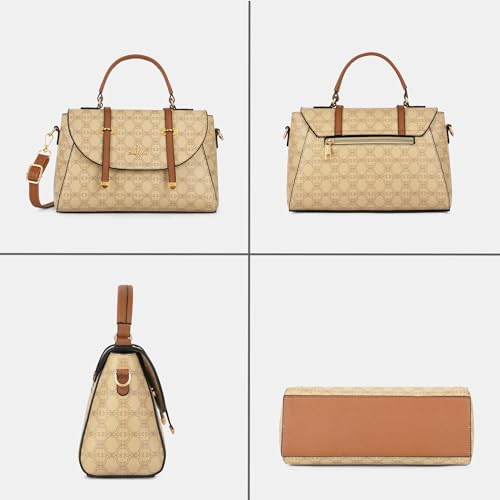Lavie Women's Mono Beech Flap Satchel Bag | Satchel Handbag for Work | Ladies Purse | Stylish Shoulder Bag | Gift for Women - Goyalsons ShopMax