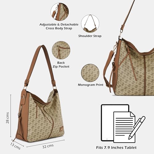 Lavie Women's Mono Clair Large Hobo Bag | Ladies Purse Handbag