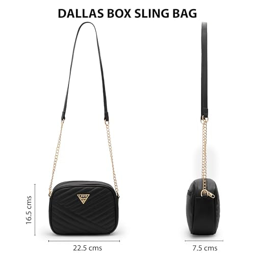 Lavie Signature Dallas Woman's Box Crossbody Sling Bag | Ladies Purse Handbag | Gift for Women - Goyalsons ShopMax
